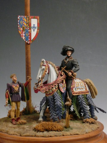 NOBLE FLAMAND AVEC SON PAGE